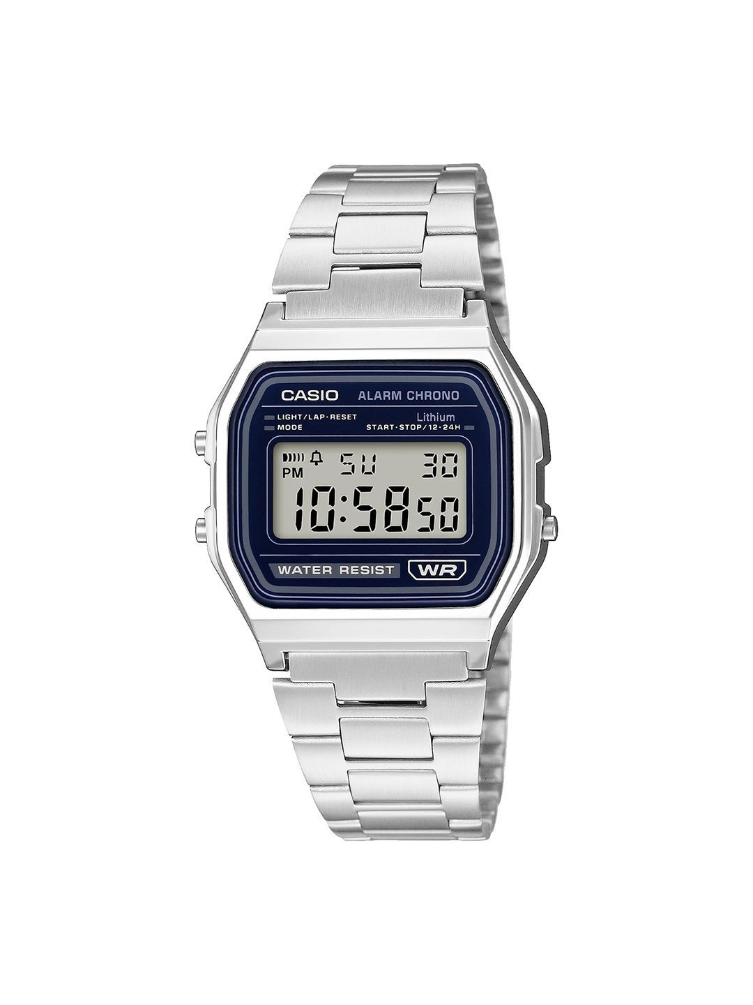 CASIO Unisex Brass Dial & Stainless Steel Bracelet Style Straps Digital Stopwatch Watch D425-image-23
