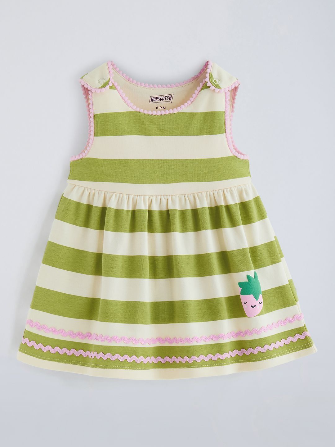Hopscotch Cotton Striped Fit & Flare Dress-picture-26
