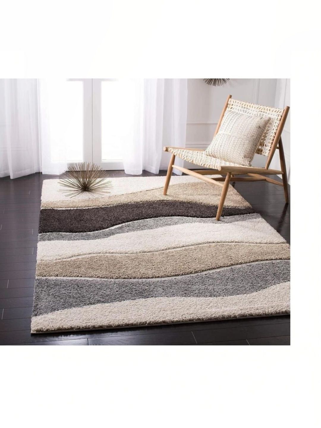 KAYNAT CARPET Multicoloured Geometric Anti-Skid Polyester Carpet-image-48