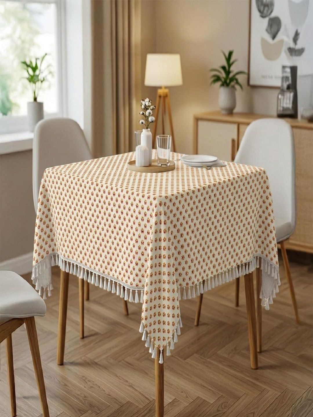RRC White Floral 6-Seater Table Cover-picture-21