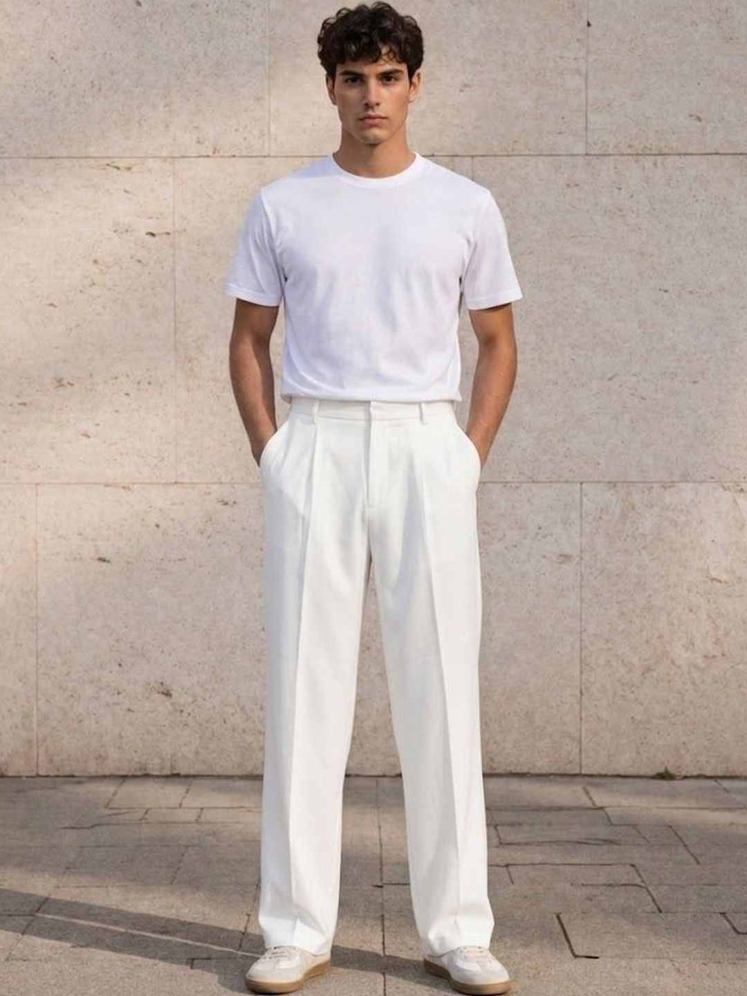 NOWI Men Pleated Trousers-image-42