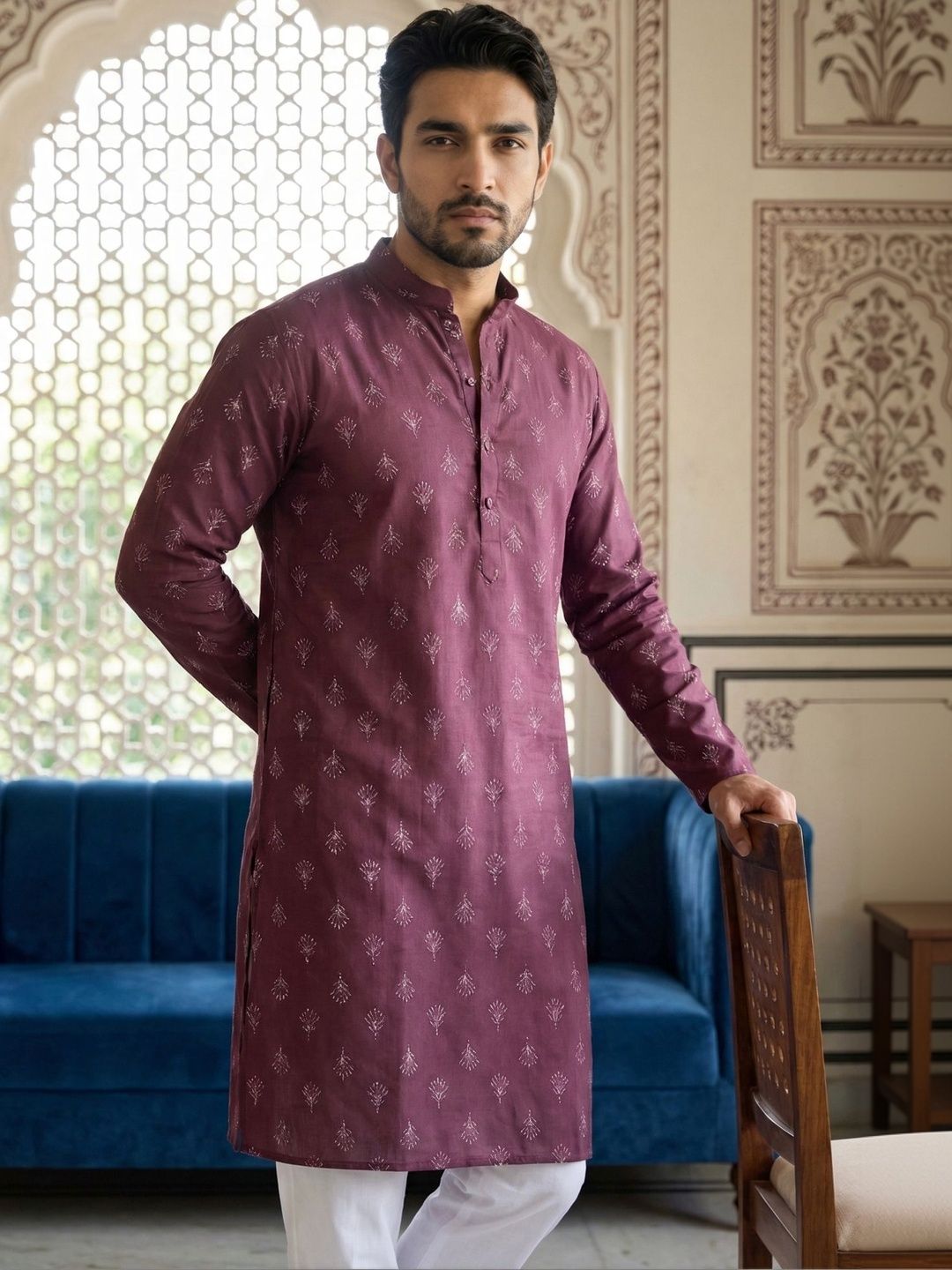 Anouk Men Floral Printed Kurta-picture-23