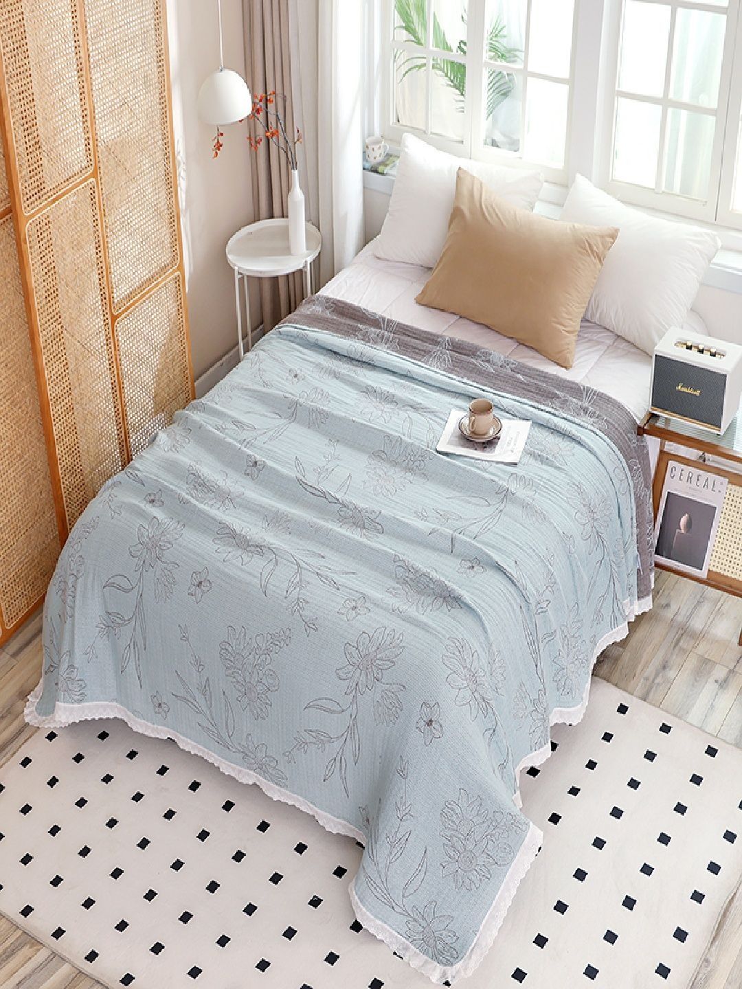 JC HOME Blue Mild Winter 300 GSM Quilt-picture-46
