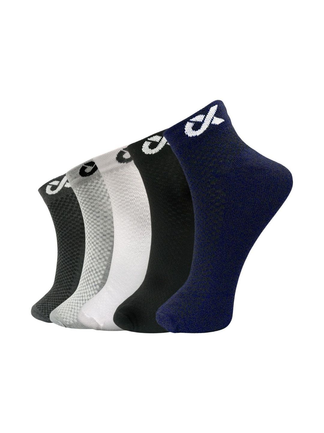 Xjarvis Women Pack of 5 Cotton Assorted Ankle Length Socks-picture-39