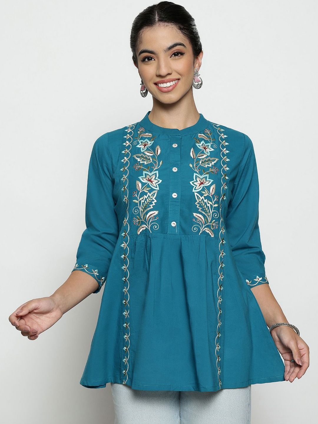 Vbuyz Mandarin Collar Printed Tunic-picture-57