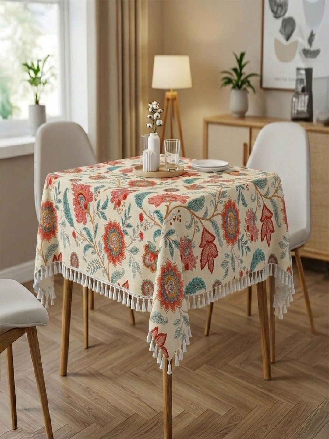 RRC Red Floral 6-Seater Table Cover-image-20
