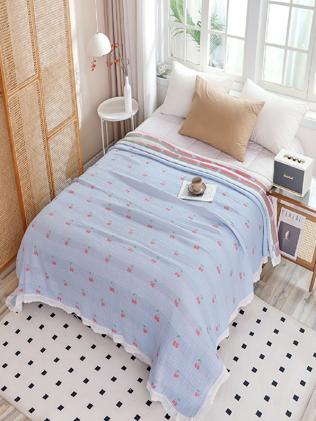 JC HOME Blue Mild Winter 300 GSM Quilt-image-30