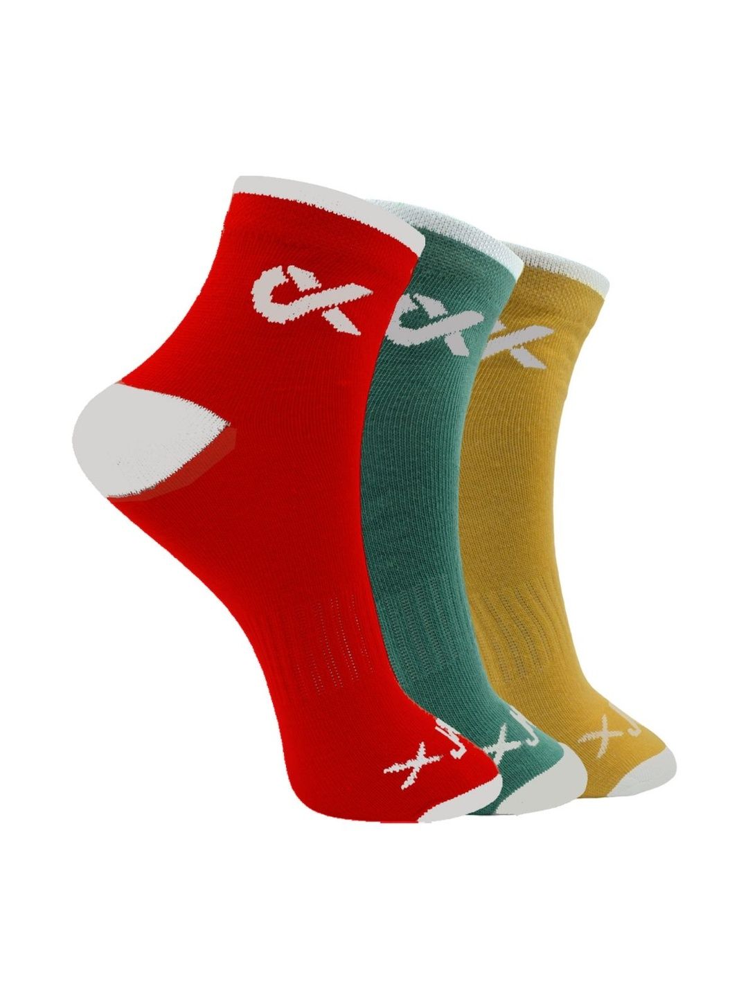 Xjarvis Women Pack of 3 Cotton Ankle Length Socks-picture-41