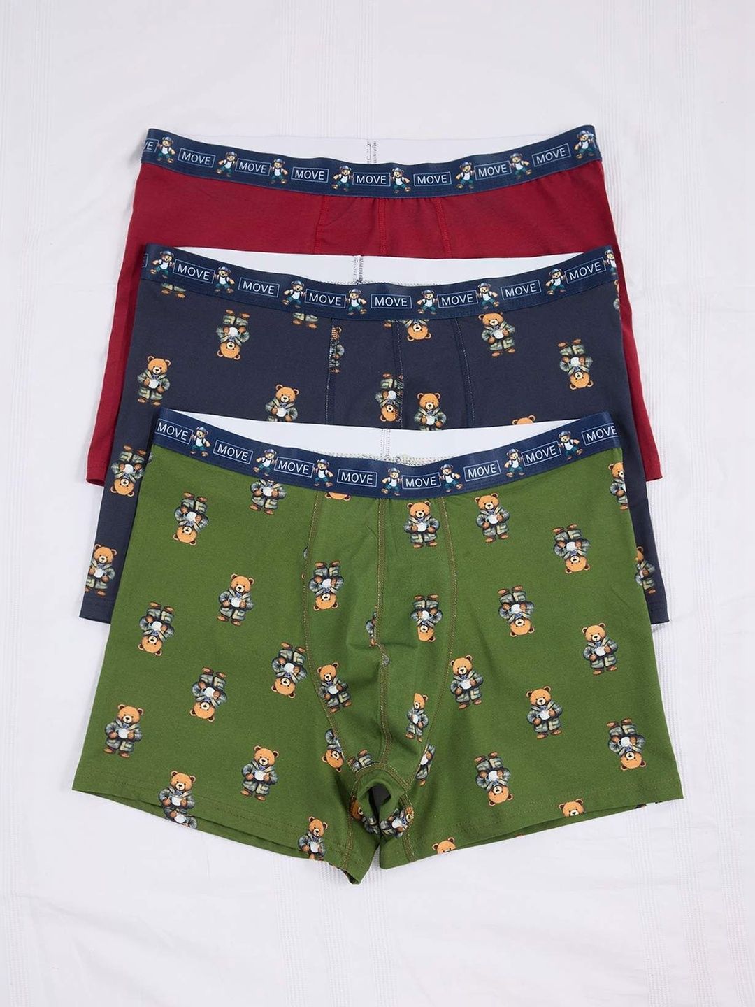 Trendyol Pack of 3 Cotton Printed Trunks-image-18