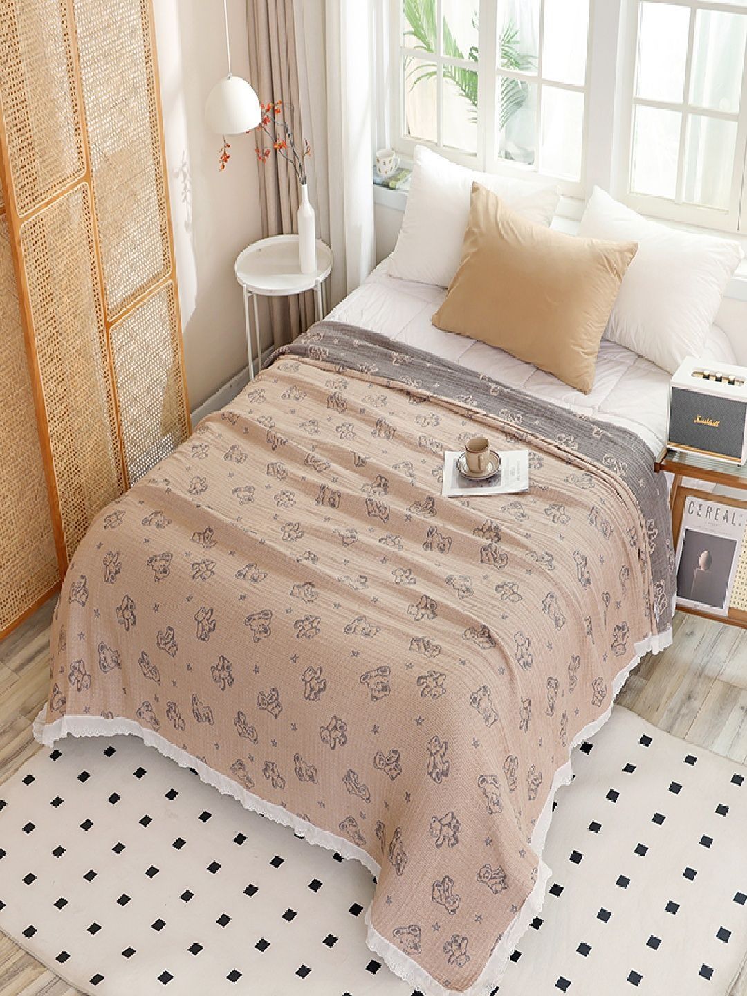 JC HOME Brown Mild Winter 300 GSM Quilt-picture-27