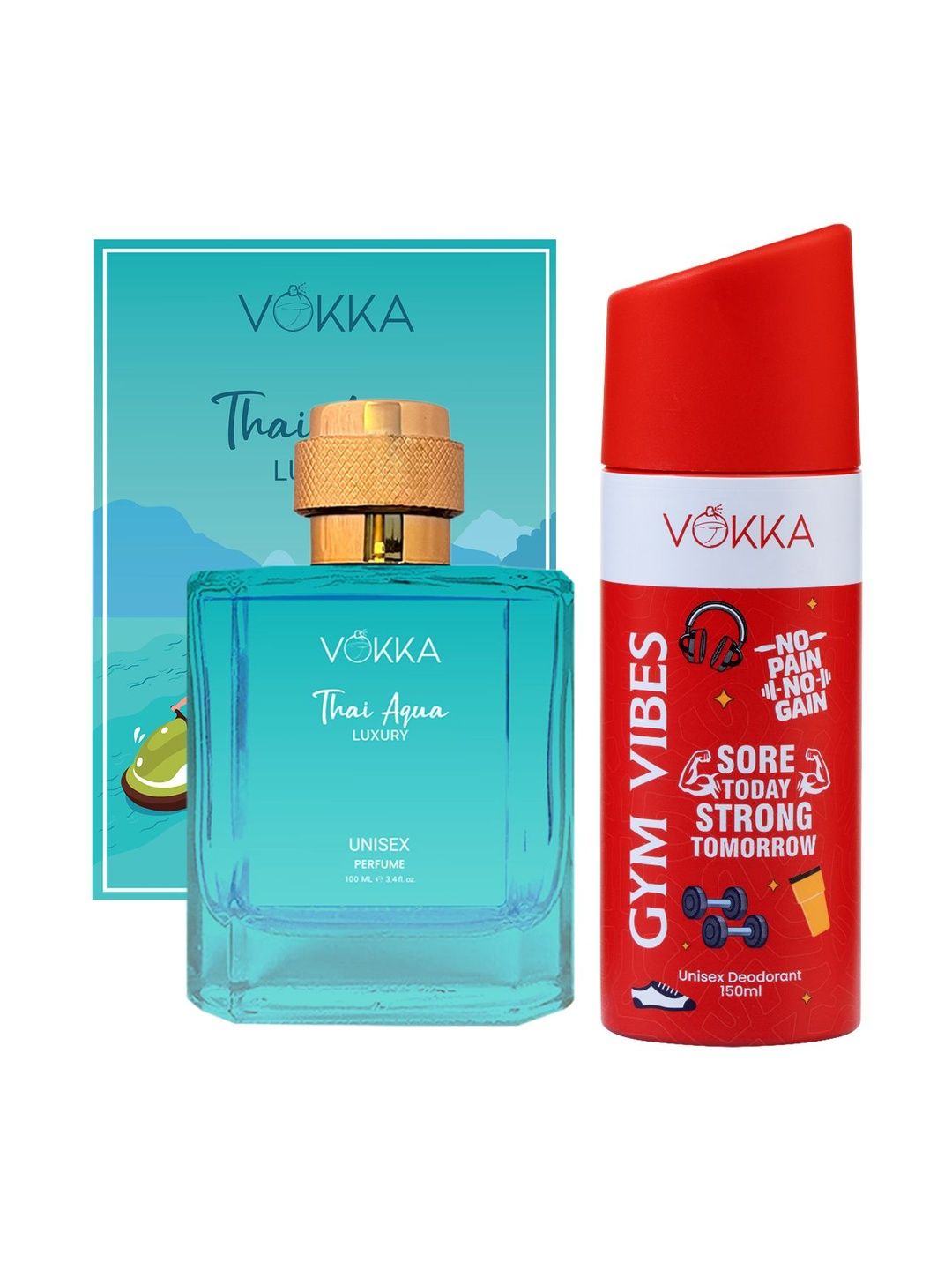 VOKKA Set Of 2 Thai Aqua Perfume - 100 ml & Gym Vibes Deodorant - 150 ml-picture-15