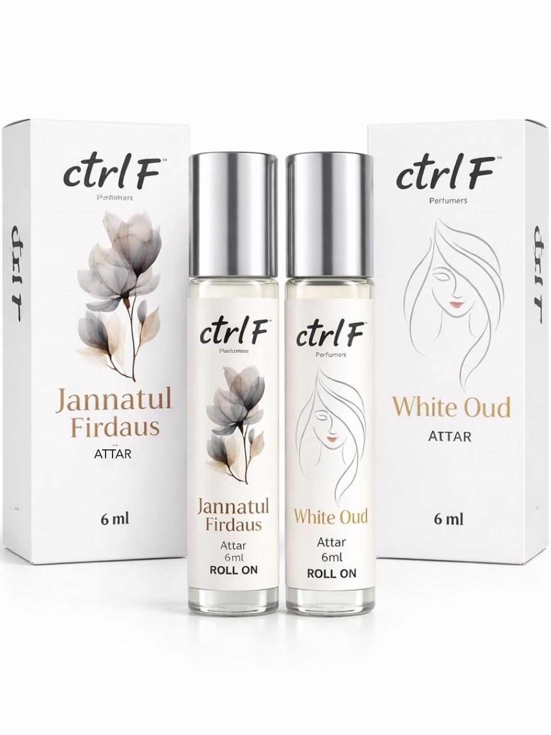 ctrl F Set Of 2 White-Oud & Jannatul Firdaus Long Lasting Attar - 6 ml Each-picture-36