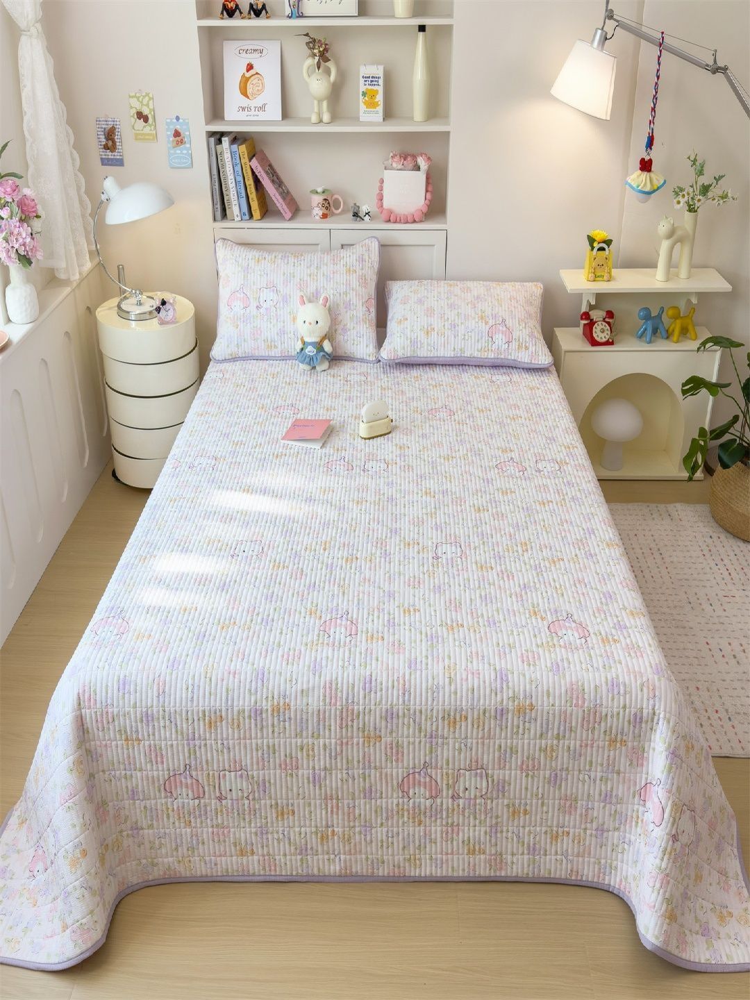 JC HOME 162TC Double king Bedcover With 2 Pillow Covers-picture-53