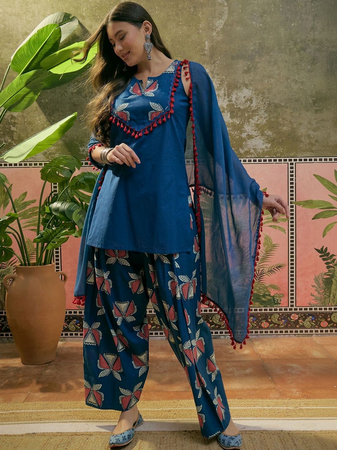 Stylum Women Regular Pure Cotton Kurti with Salwar & With Dupatta-picture-35