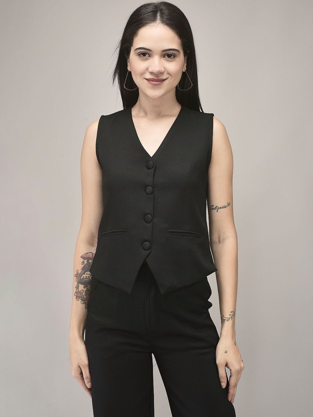 FNOCKS V-Neck Cotton Waistcoat-image-43