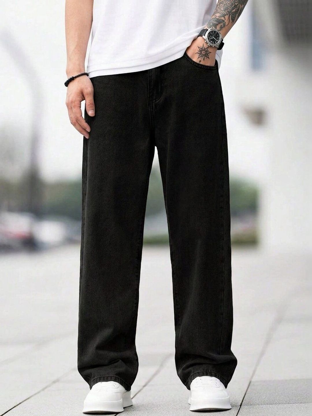 Classic Torch Men Loose Relaxed Fit Mid-Rise Jeans-picture-21