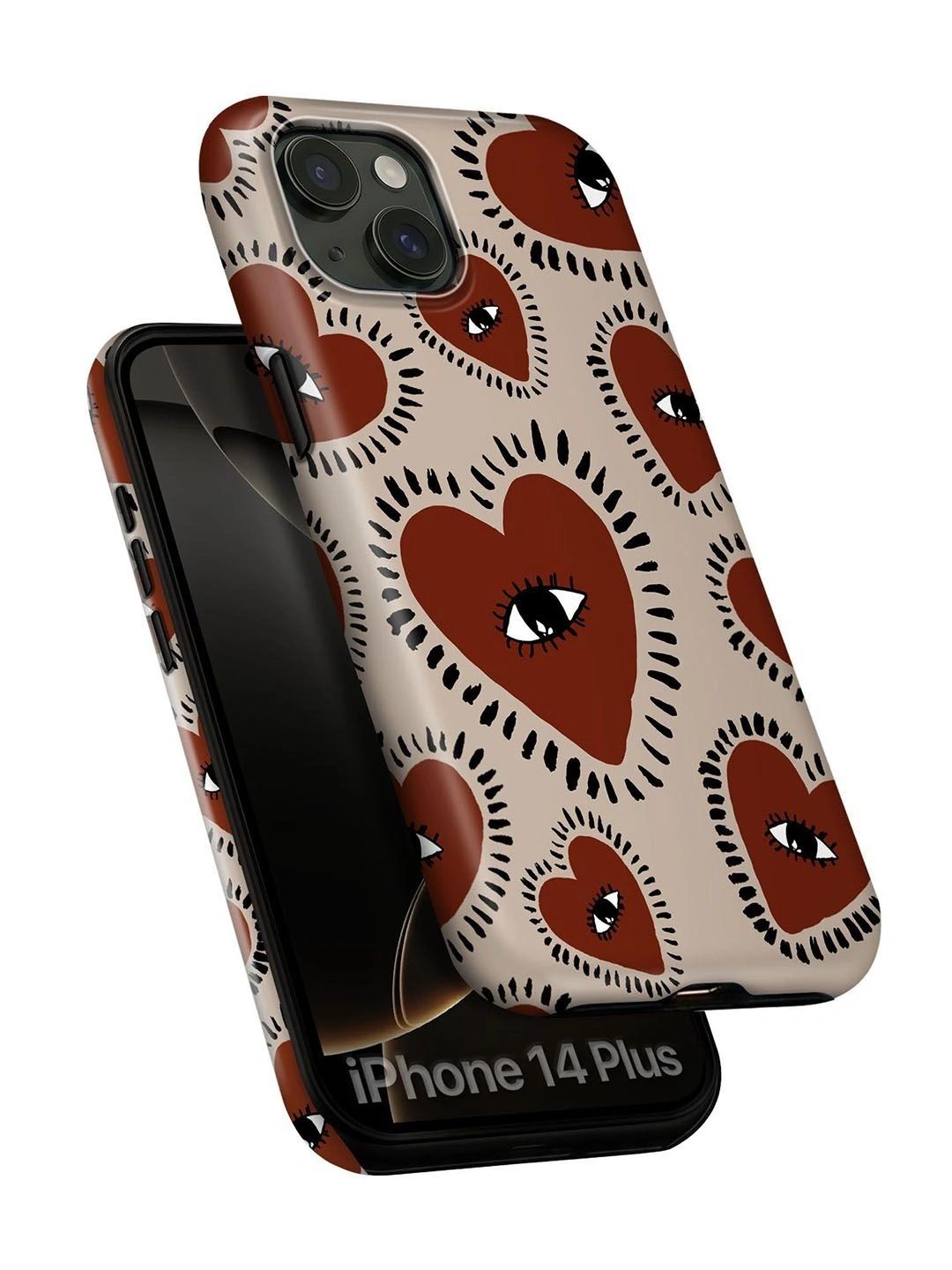 QRIOH Quirky Printed iPhone 14 Plus Back Case Mobile Accessories-image-6