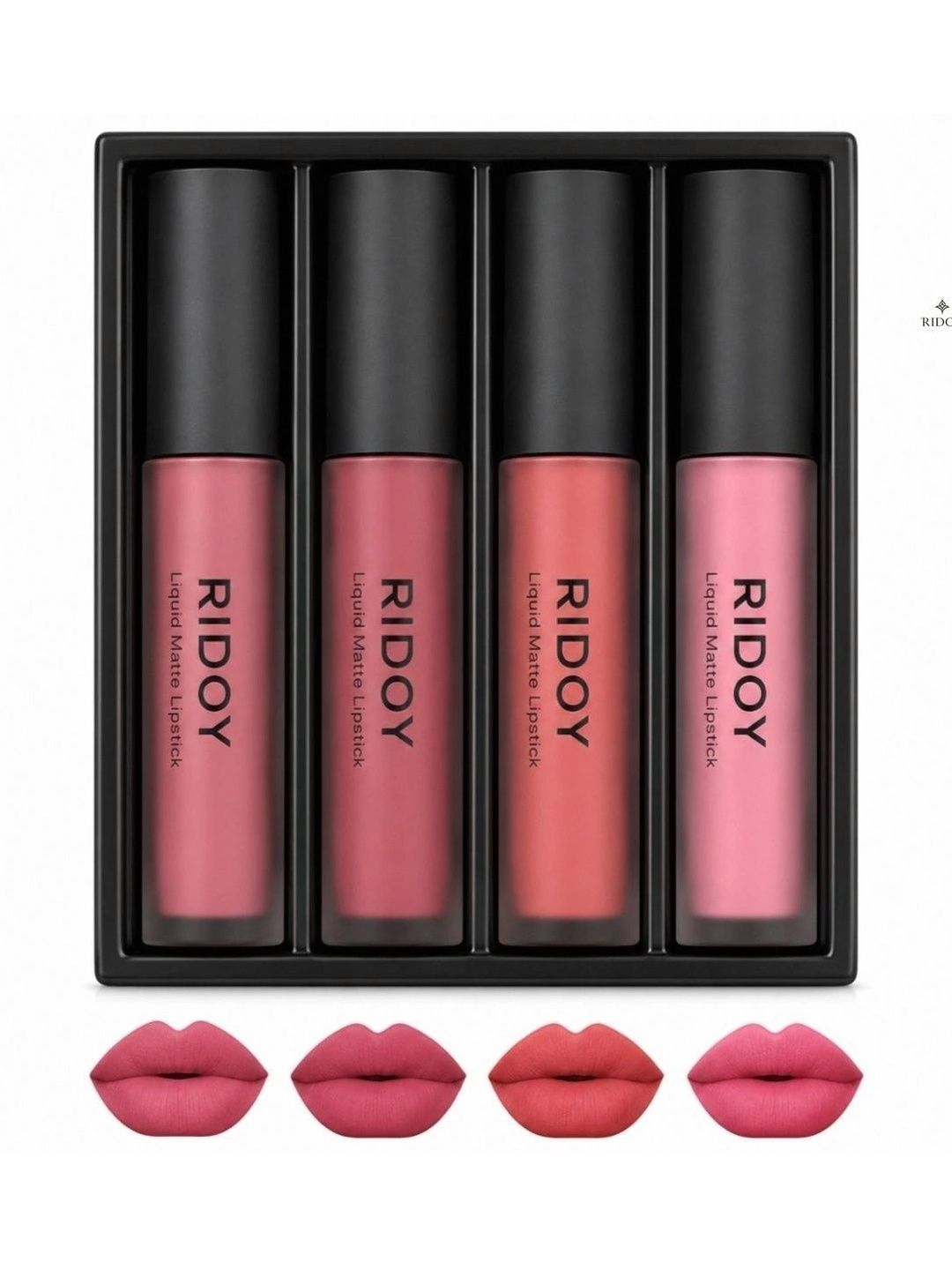 ridoy Set Of 4 Waterproof Liquid Matte Lipstick-3 ml Each - Pink Nude-Rose Nude-Peach Nude-picture-16