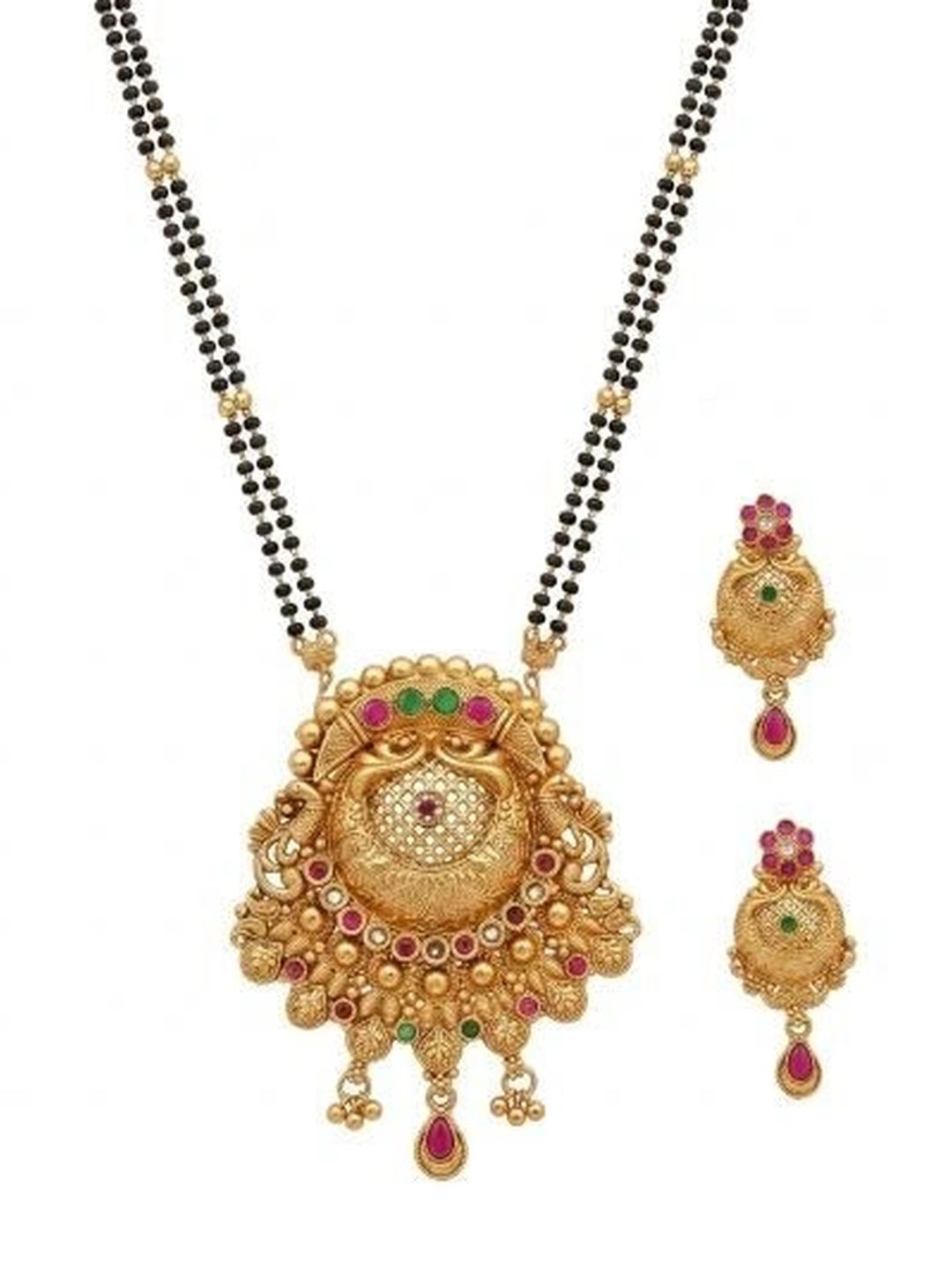 JIYANSHI SALES Gold-Plated Temple Necklace and Earrings-image-18