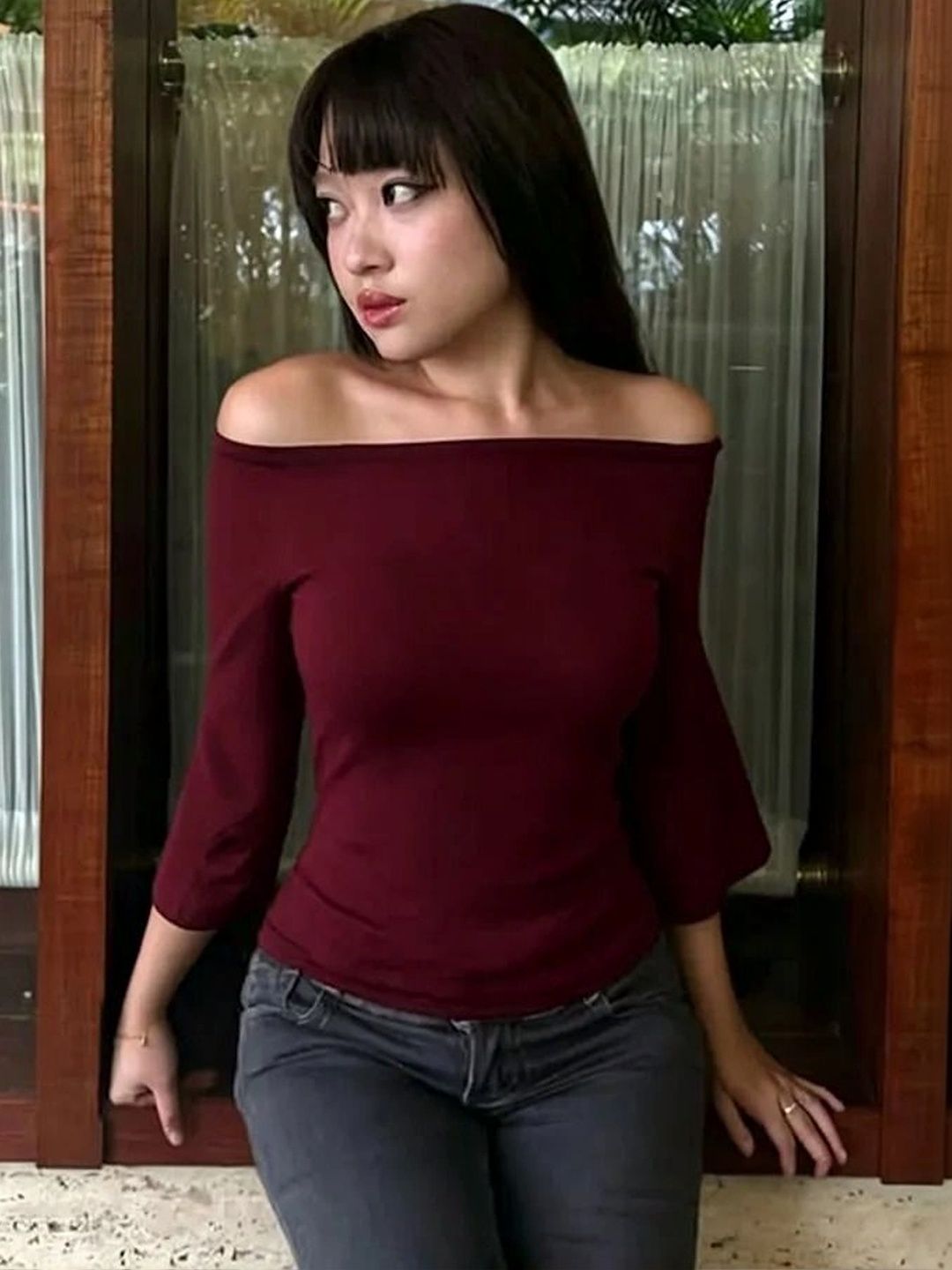 LULU & SKY Off-Shoulder Flared Sleeve Top-picture-21
