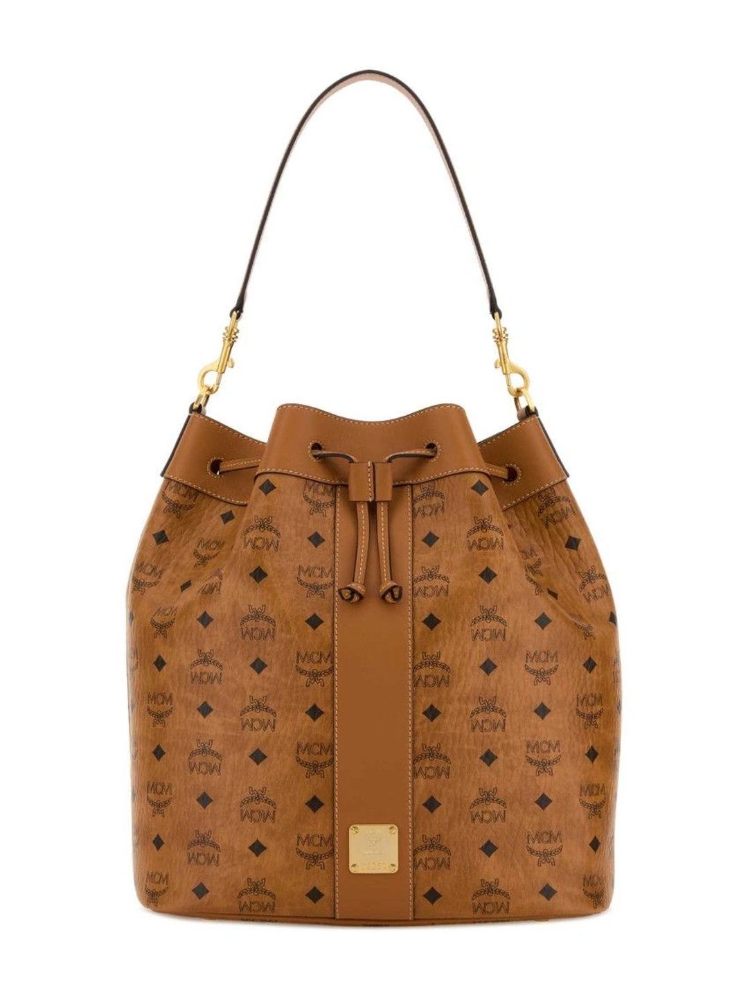 MCM Printed Leather Bucket Hobo Bag-picture-11