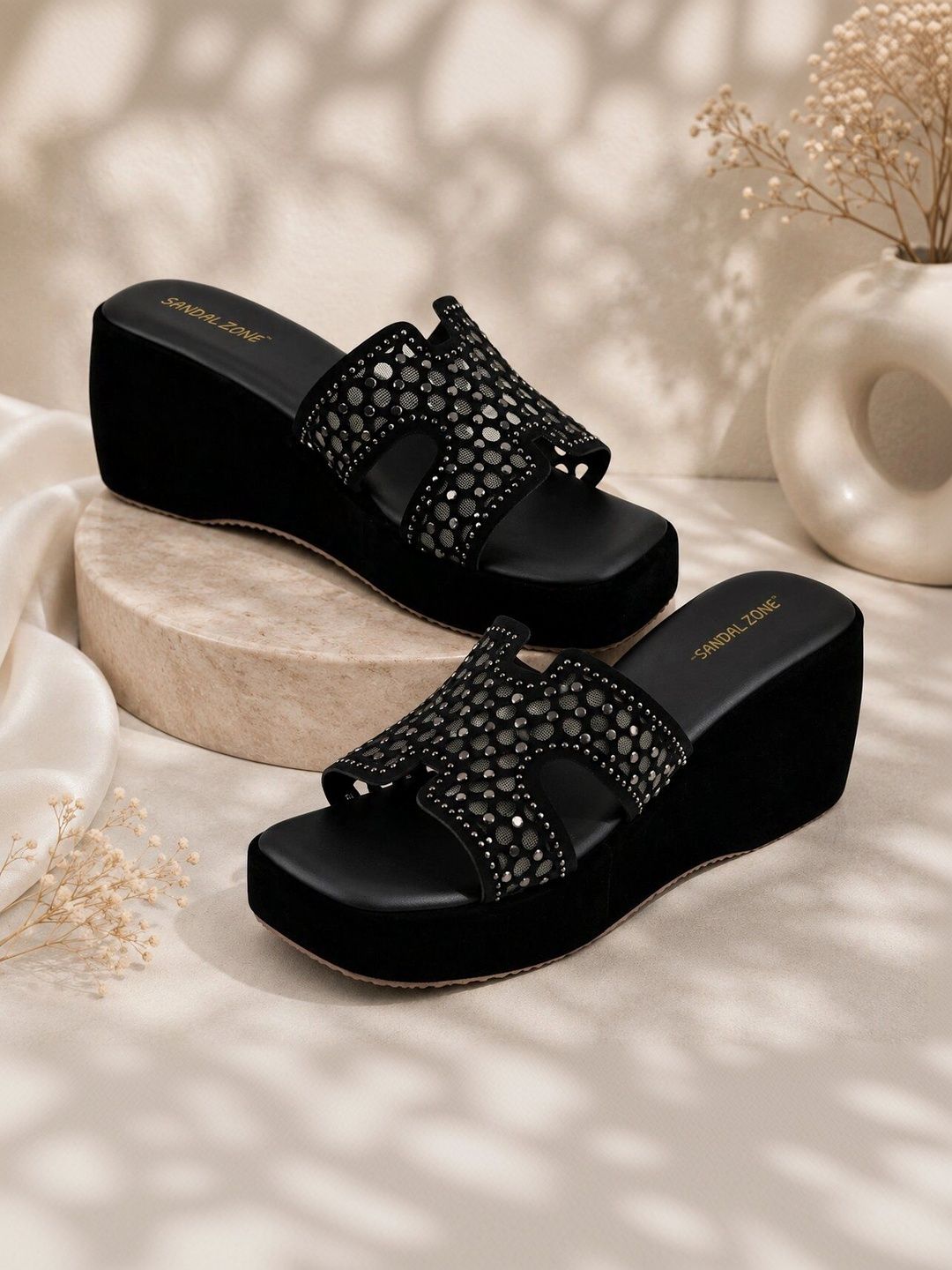 SANDALZONE Embellished Party Wedge Sandals-picture-36