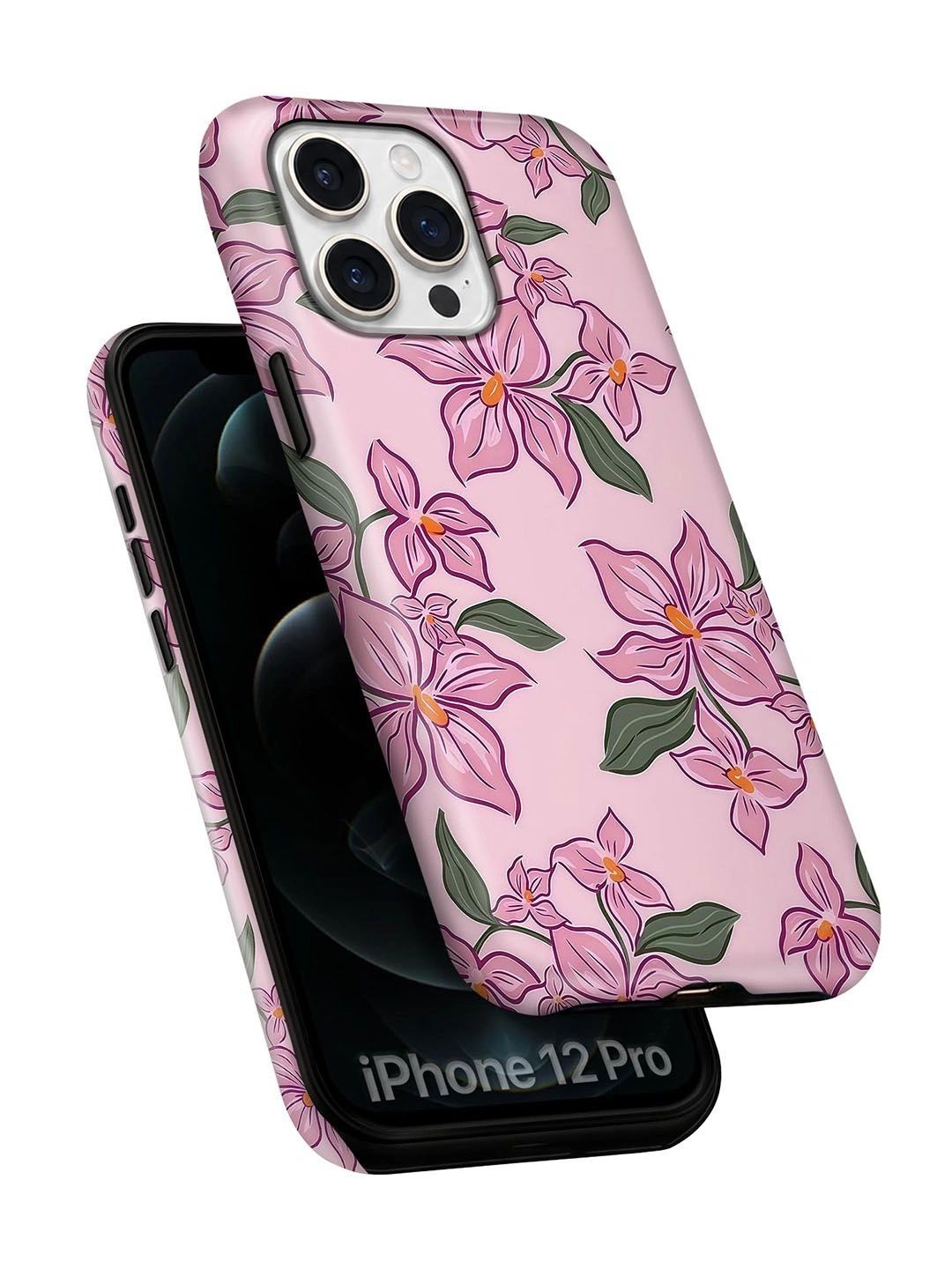 QRIOH Floral Printed iPhone 12 Pro Back Case Mobile Accessories-picture-20