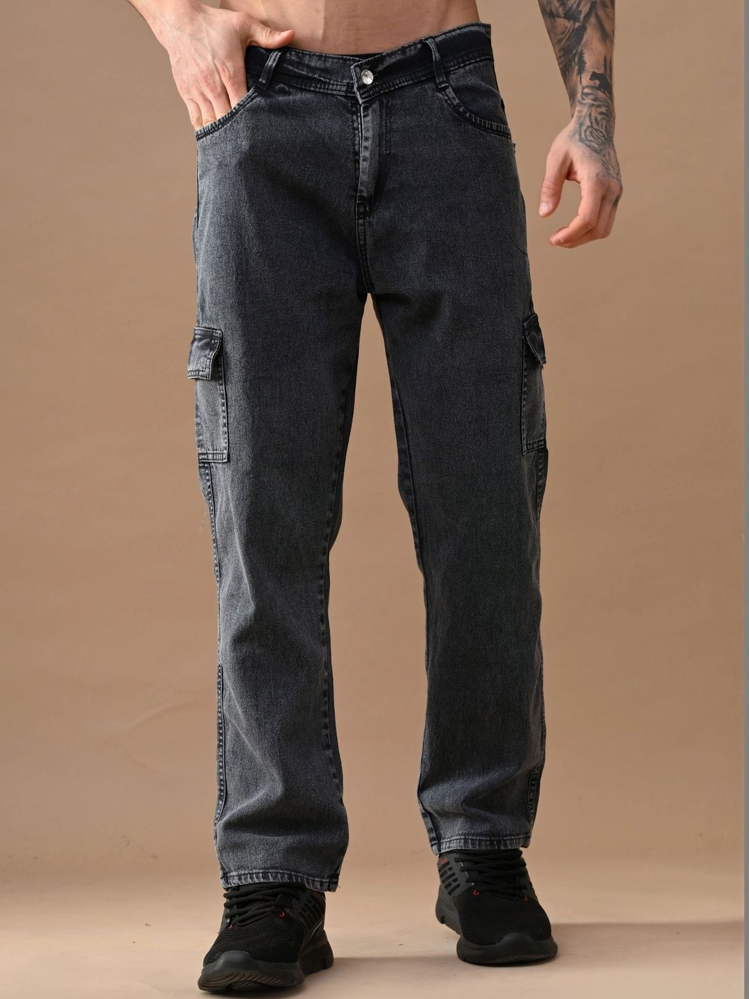 HERE&NOW Men Classic Cargos Trousers-picture-31