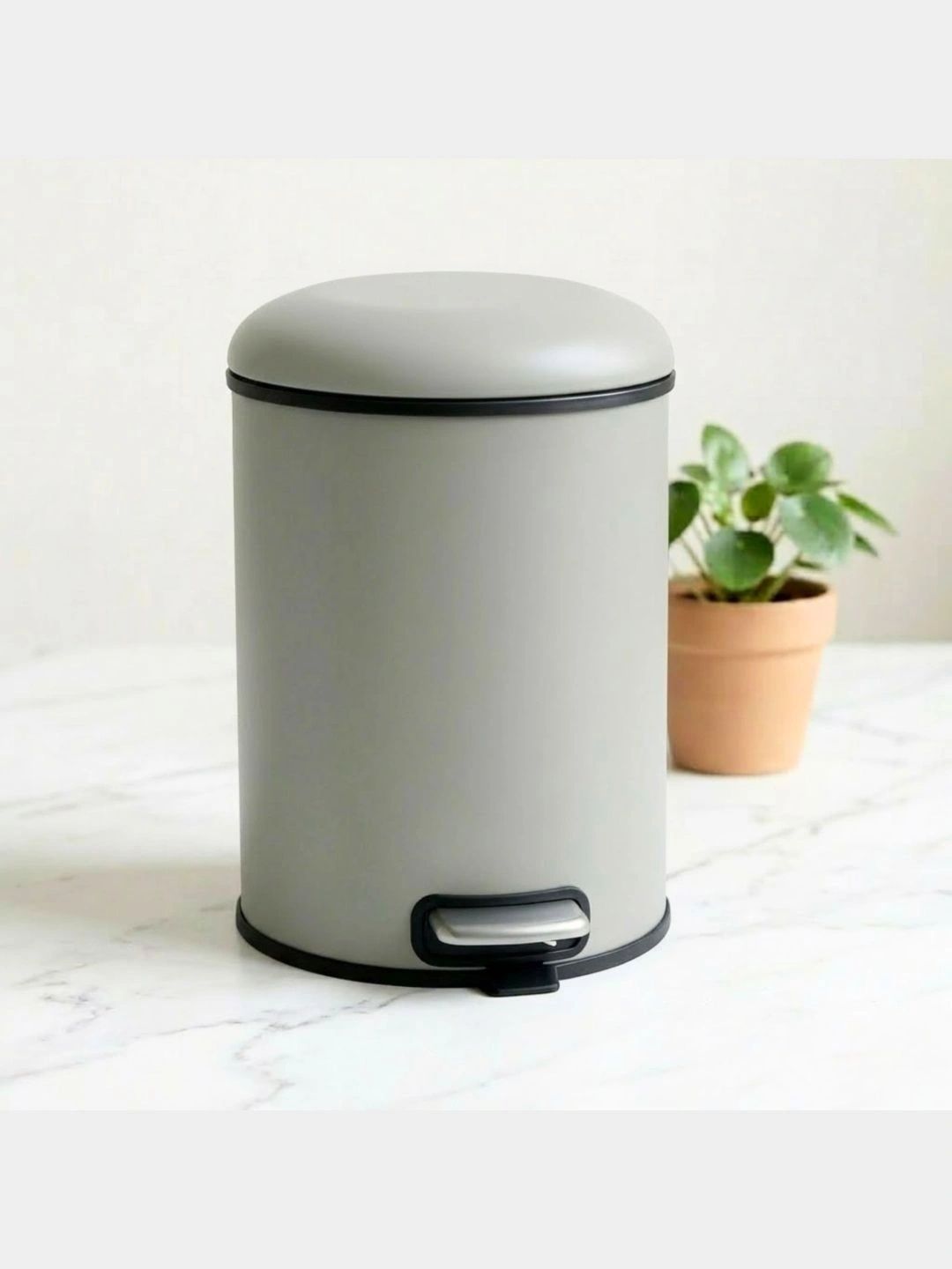 Pano Grey Metal Anti Slip Durable Pedal Bins 12L-image-10