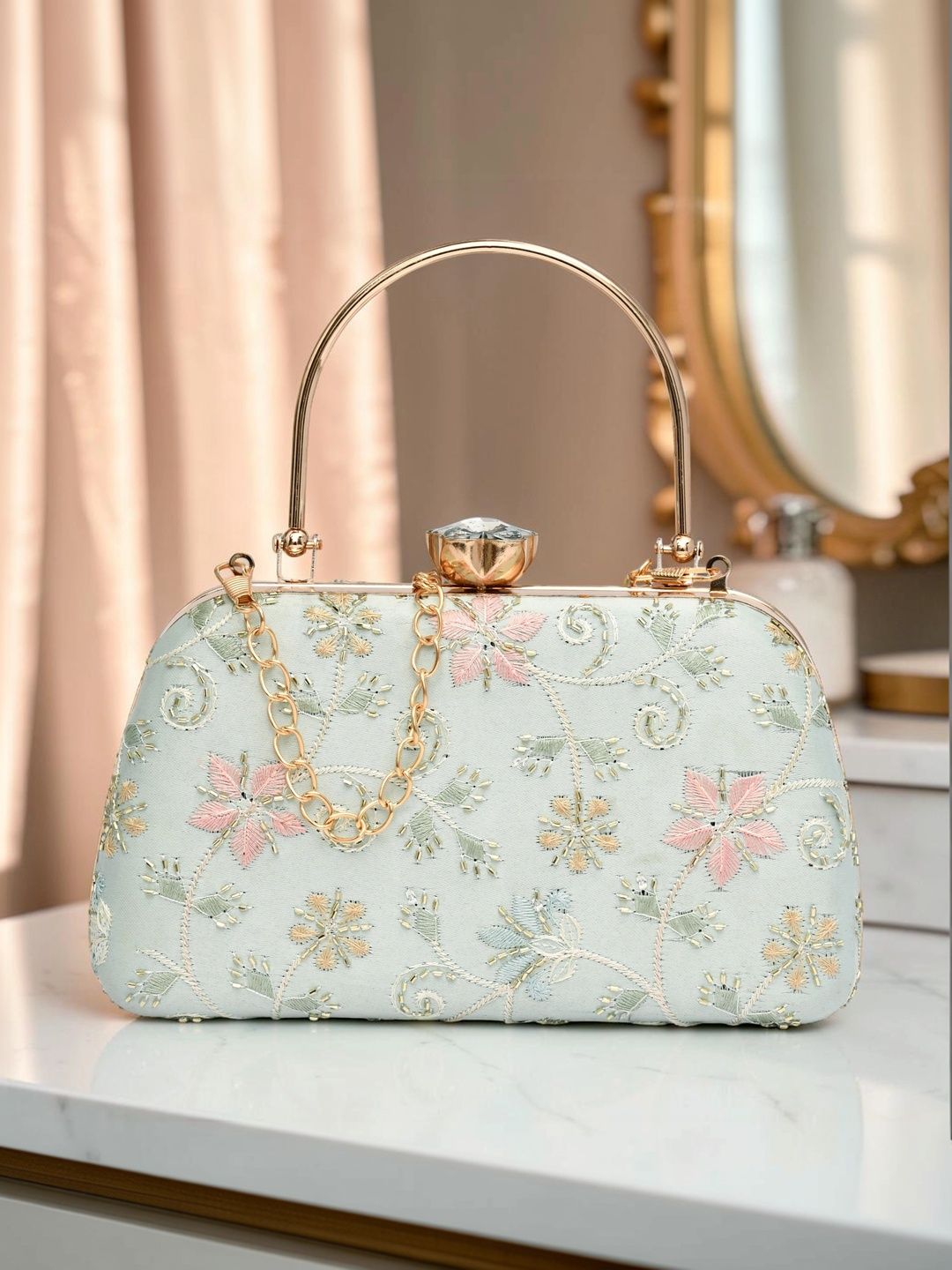 FOR THE BEAUTIFUL YOU Embroidered Embellished Box Clutch-picture-42