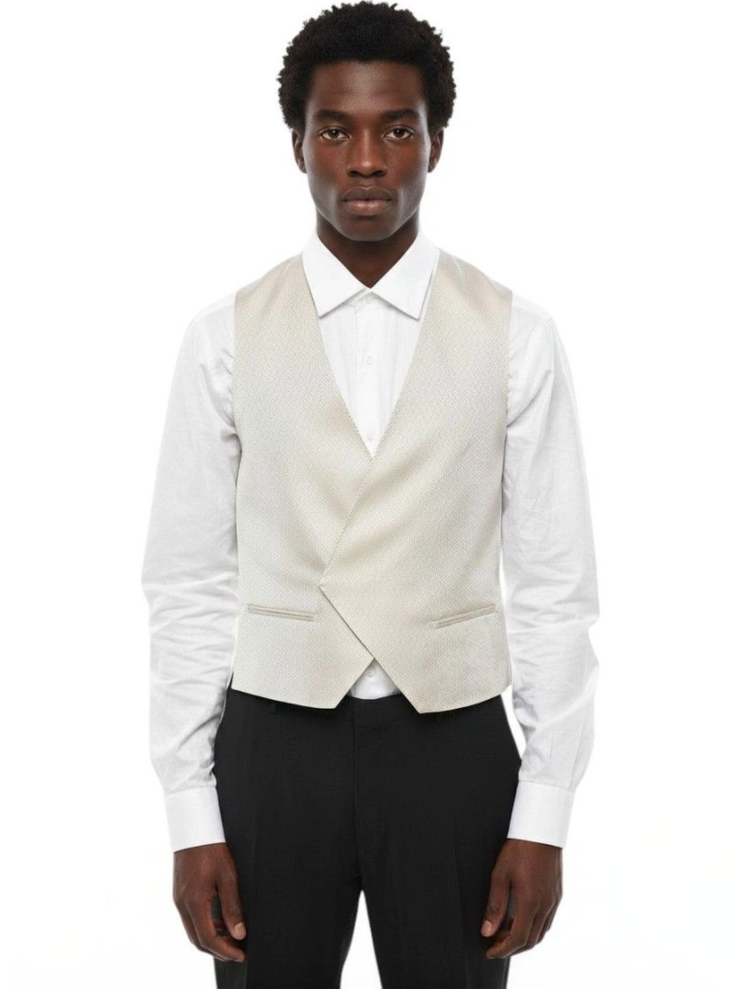 Corneliani Beige Double Breasted Waistcoat-picture-32