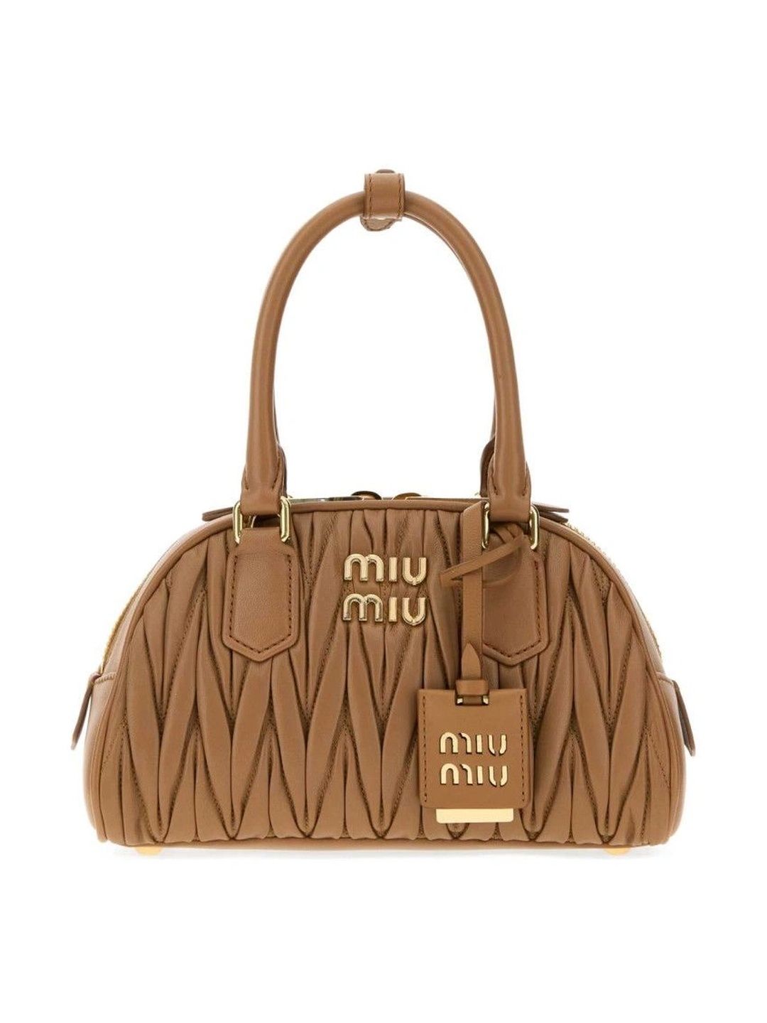 Miu Miu Textured Leather Structured Handheld Bag with Quilted-picture-15