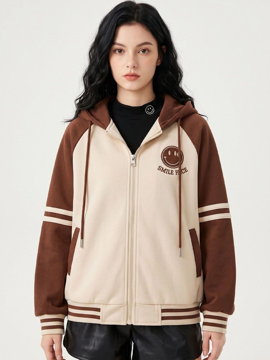 Suo Women Colourblocked Bomber Jacket-picture-11
