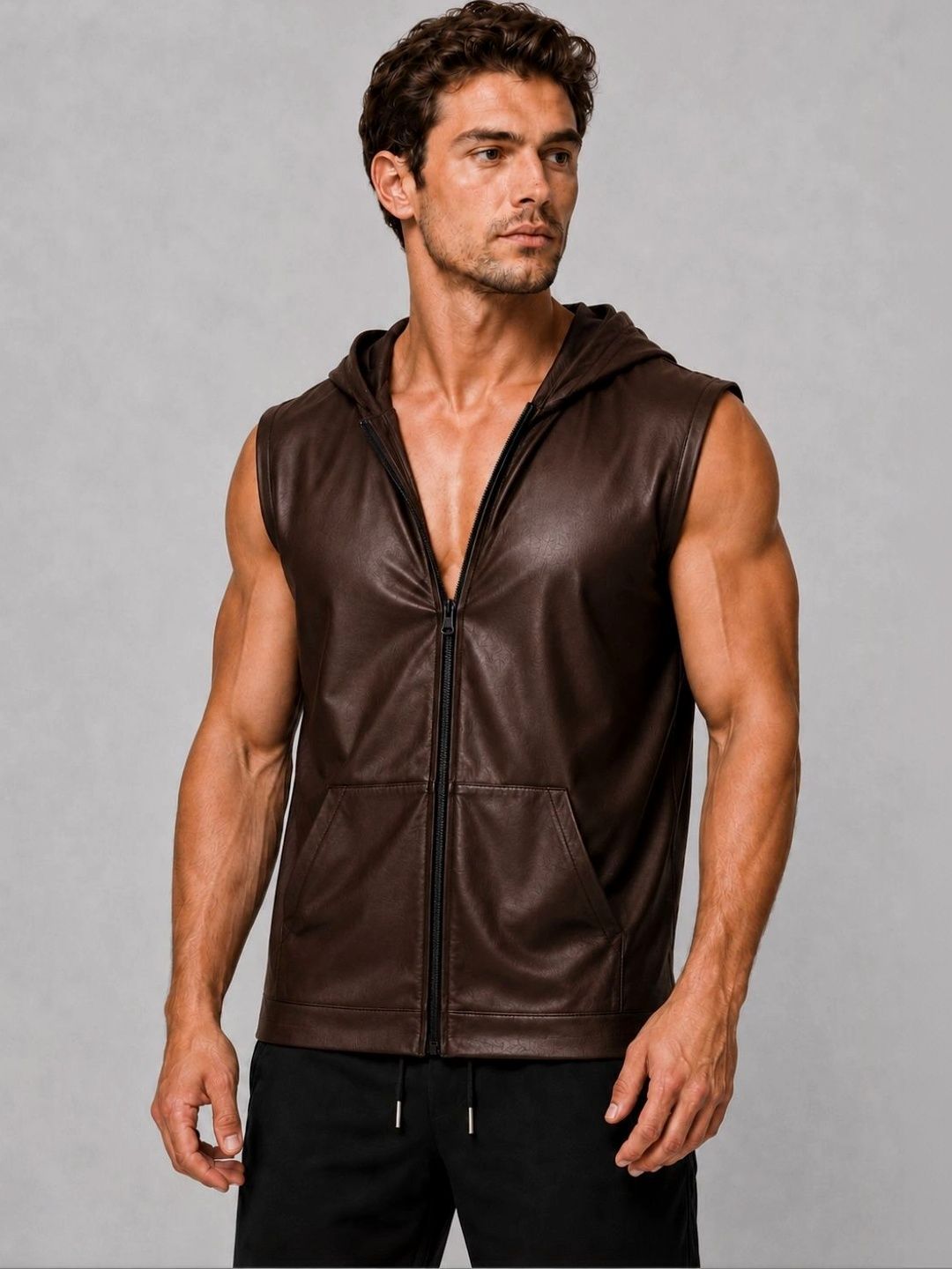 Raxedo Men Leather Lightweight Training or Gym Jacket-picture-36