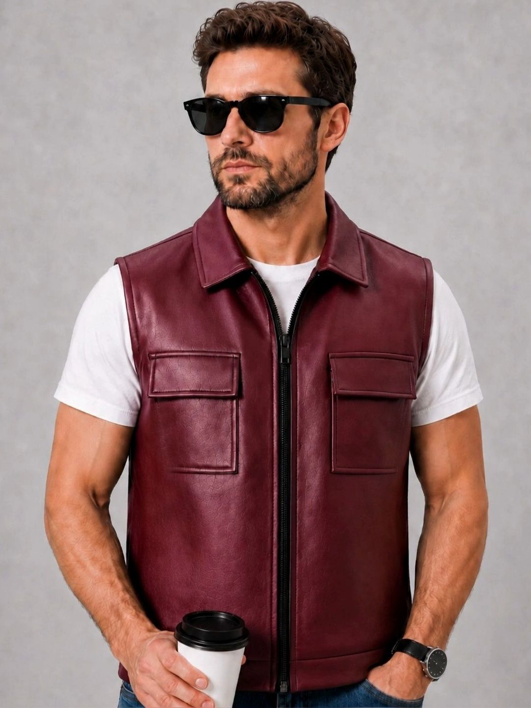 Raxedo Men Leather Training or Gym Jacket-picture-26