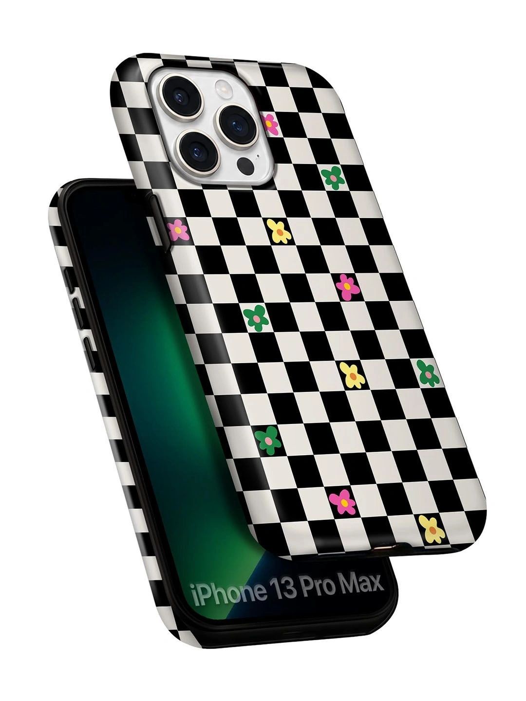 QRIOH Geometric Printed iPhone 13 Pro Max Back Case Mobile Accessories-picture-44