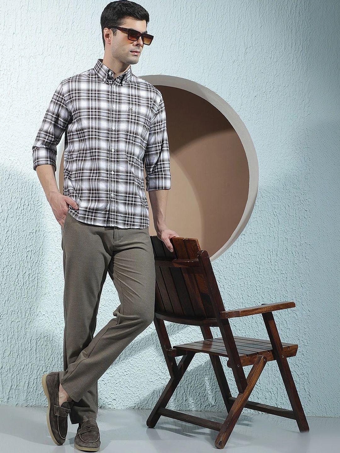 Crimsoune Club Men Slim Fit Checked Casual Shirt-picture-27