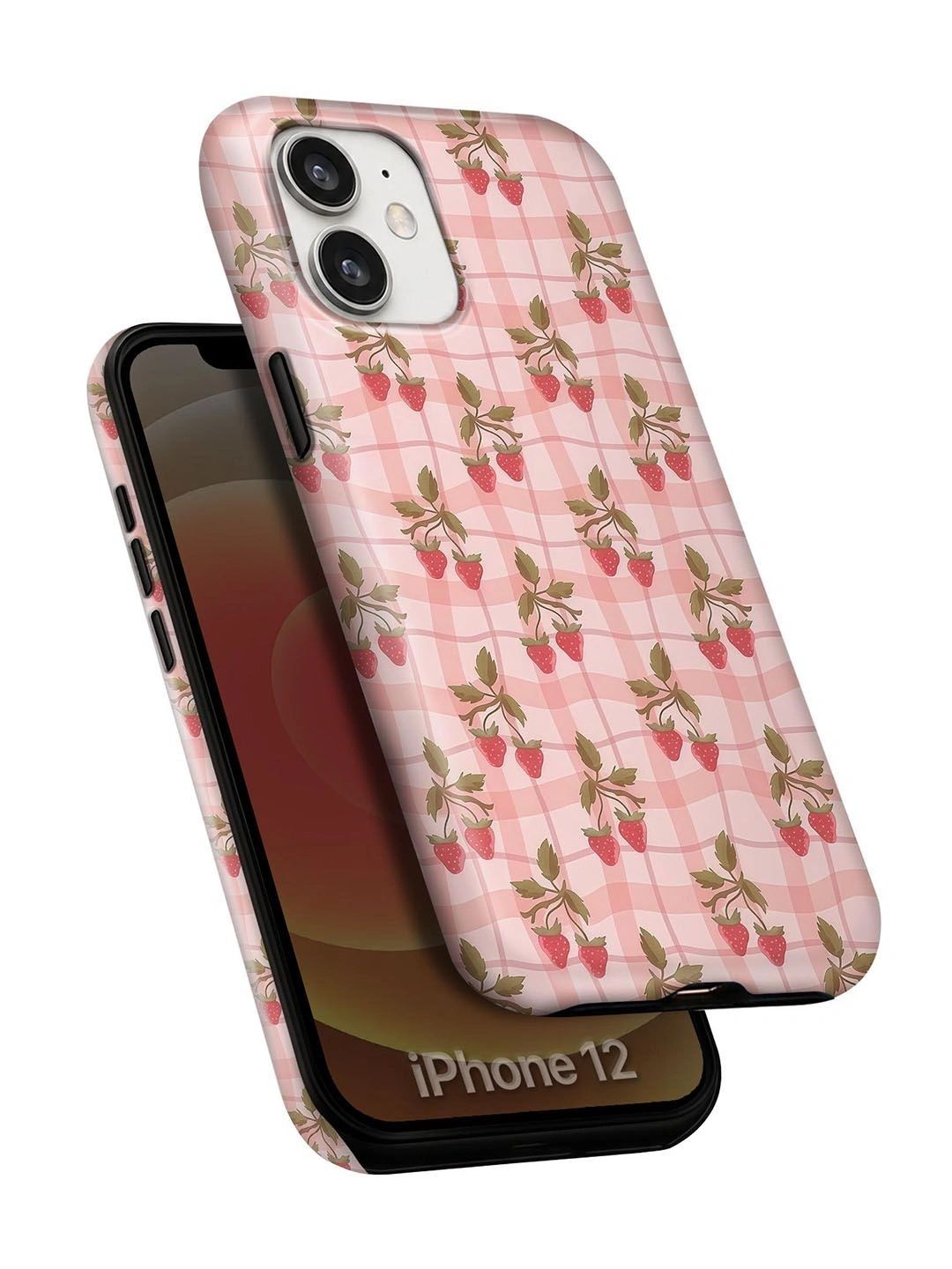 QRIOH Geometric Printed iPhone 12 Back Case Mobile Accessories-picture-24
