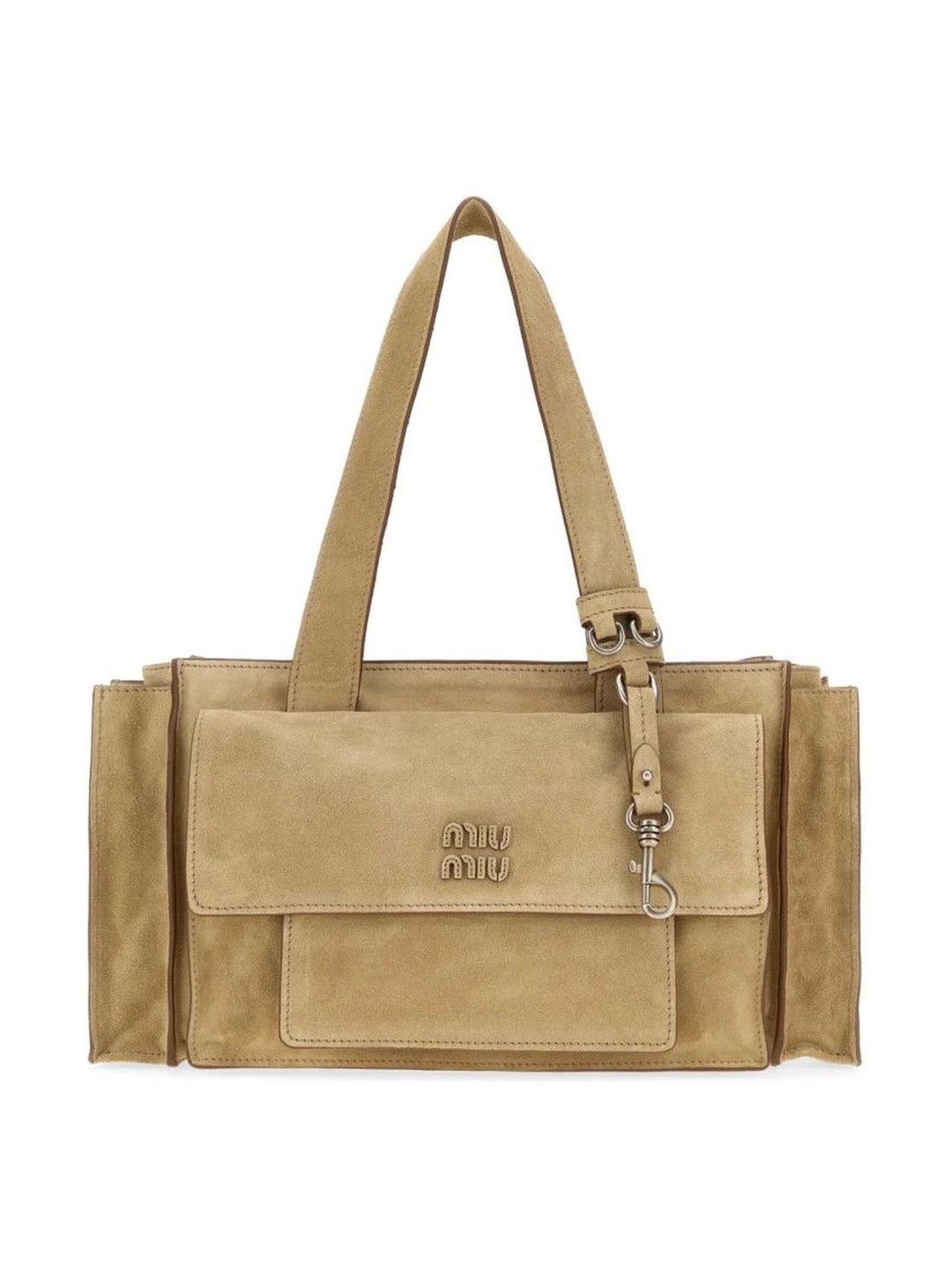 Miu Miu Textured Suede Structured Handheld Bag-picture-57
