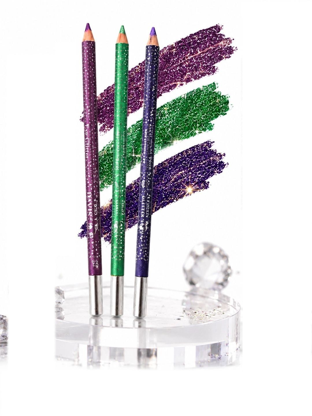 MISS ADS Set Of 3 Long Lasting Eye & Lip Liners - Purple Green & Blue-image-48