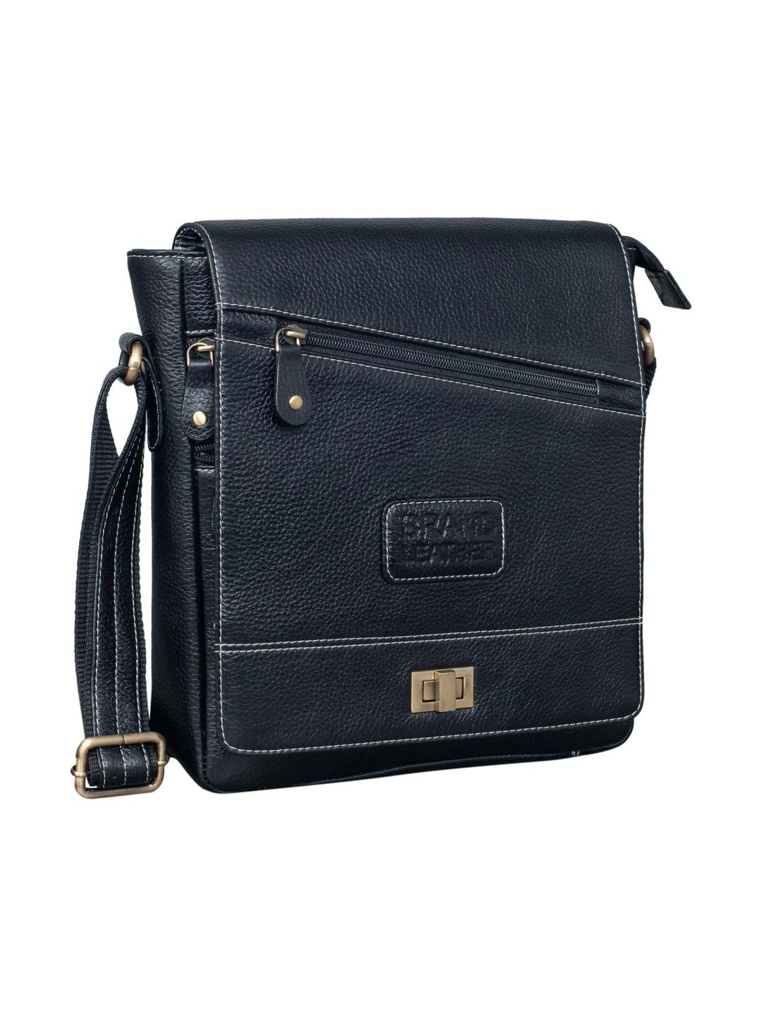 BRAND LEATHER Men Textured Messenger Bag-picture-52