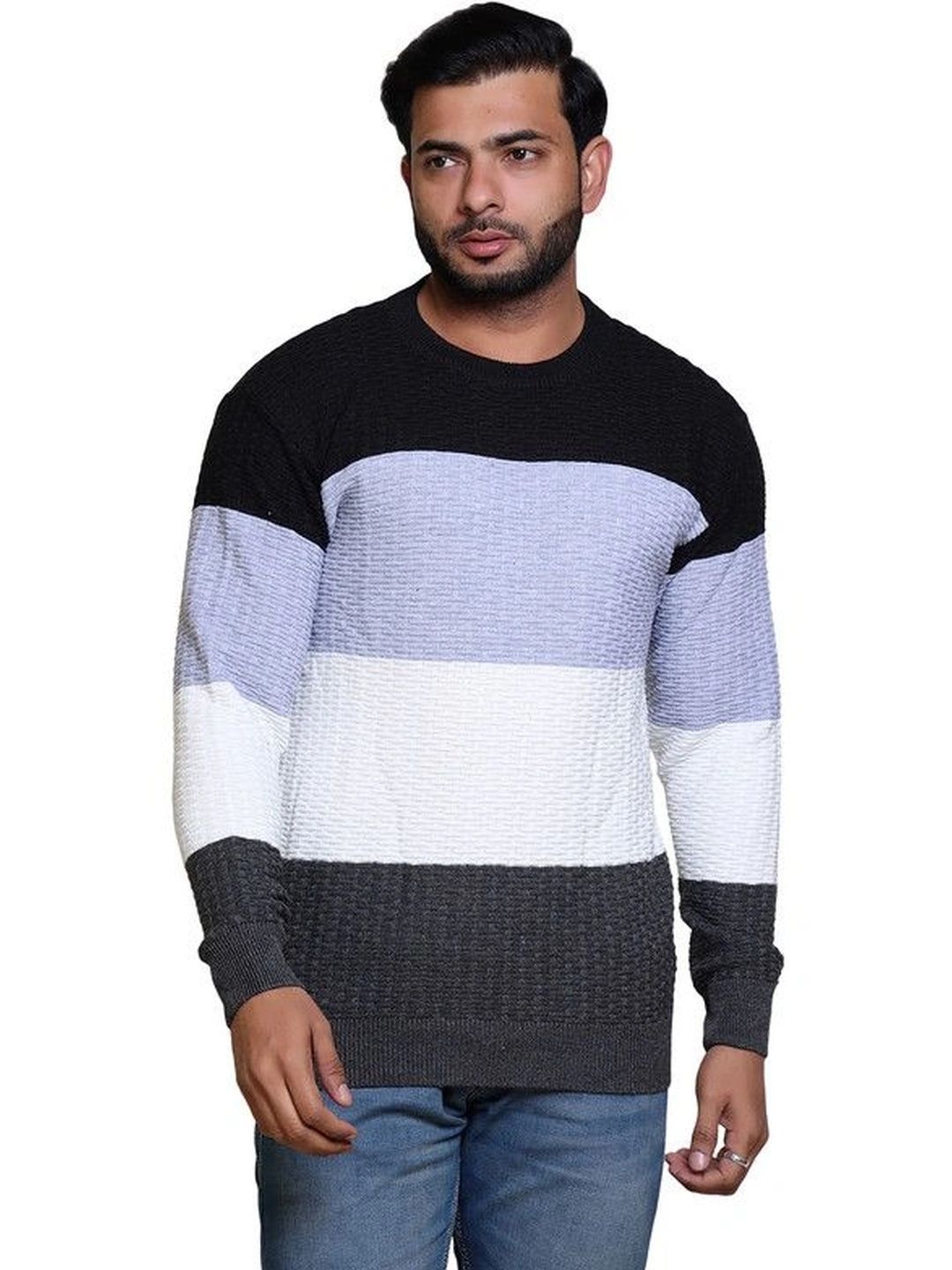 Grand Line Men Colourblocked Pullover-picture-47