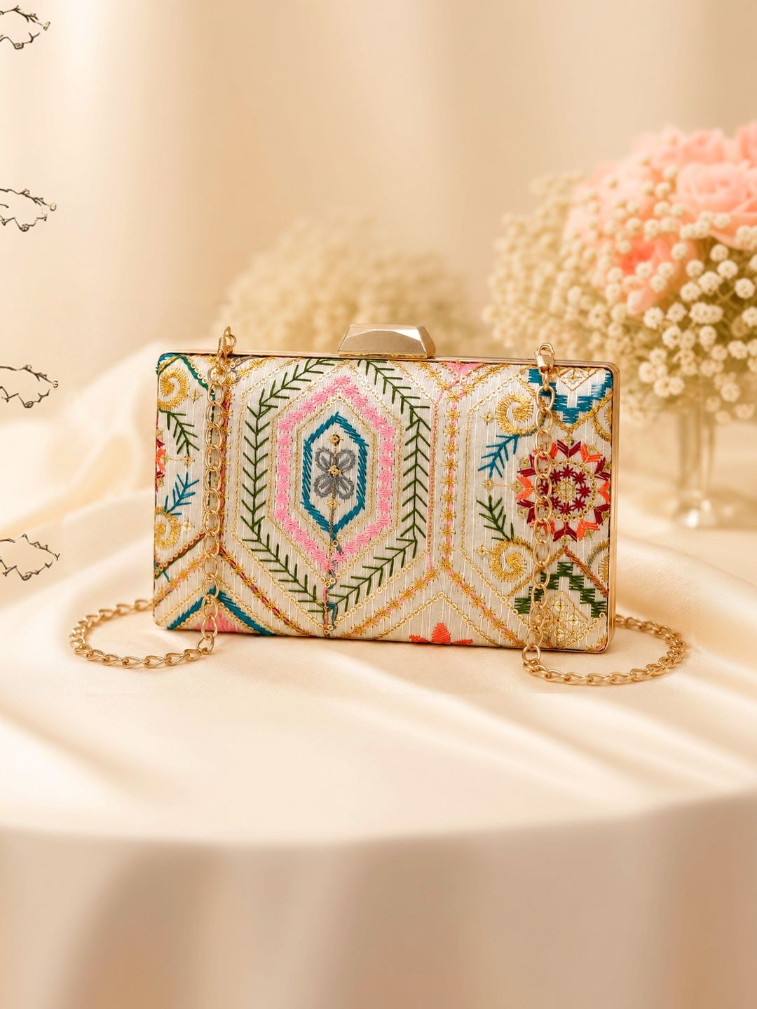 Rapid Costore Embroidered Box Clutch-picture-42