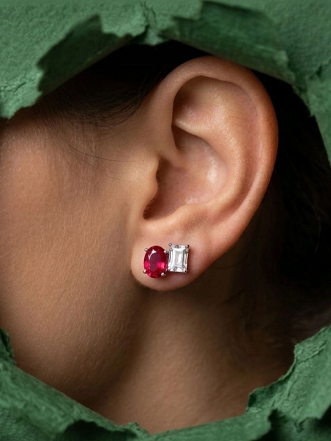 Stone Story By Shruti Geometric Studs Earrings-picture-17