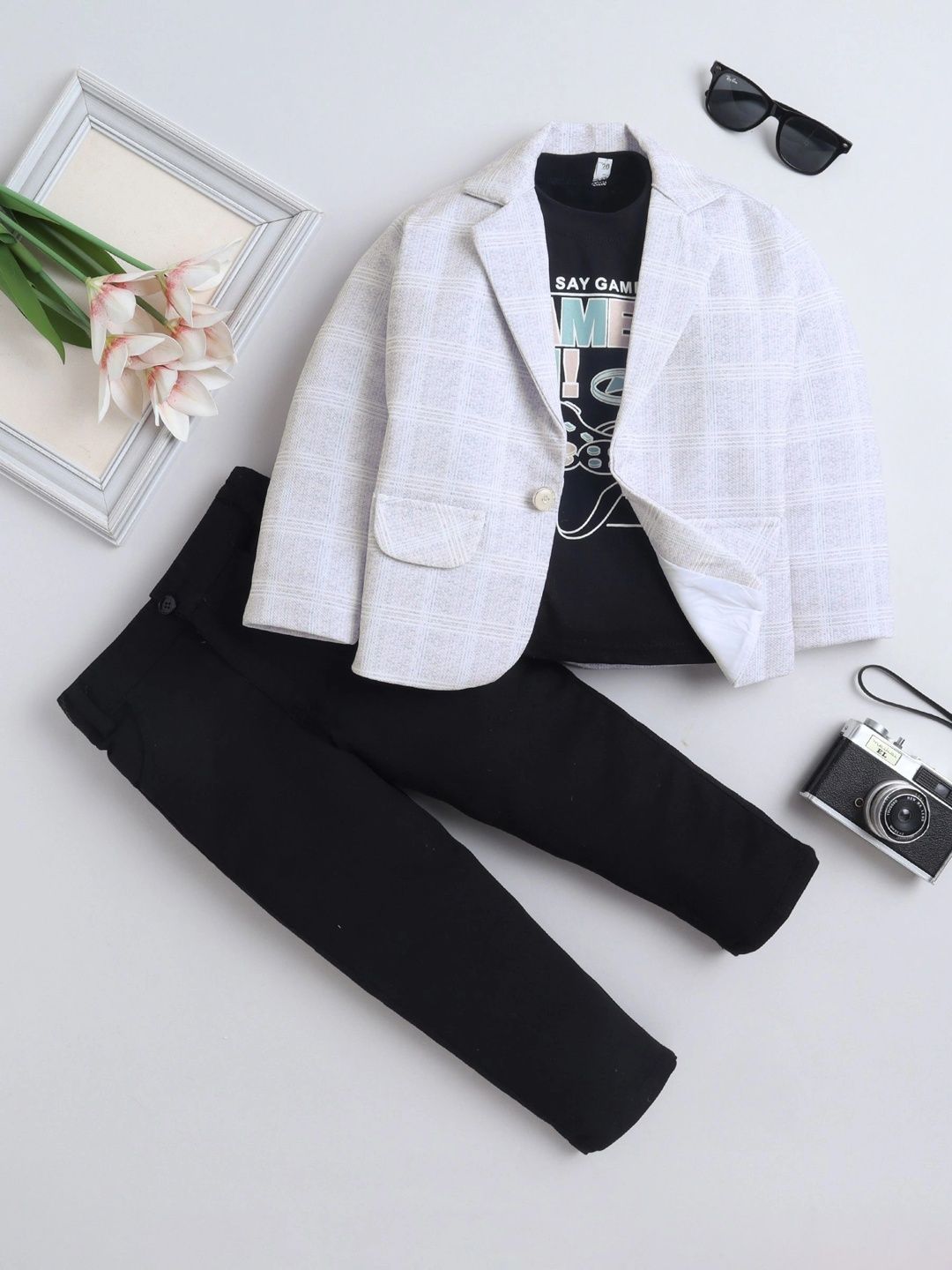 Miss & Chief Boys Notched Lapel Collar Single-Breasted Three-Piece Suit-picture-20