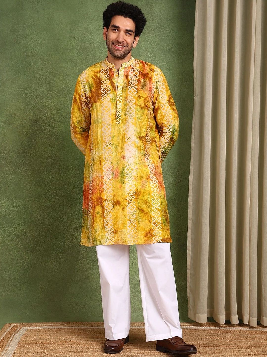 See Designs Men Printed Chanderi Silk Kurta-picture-39