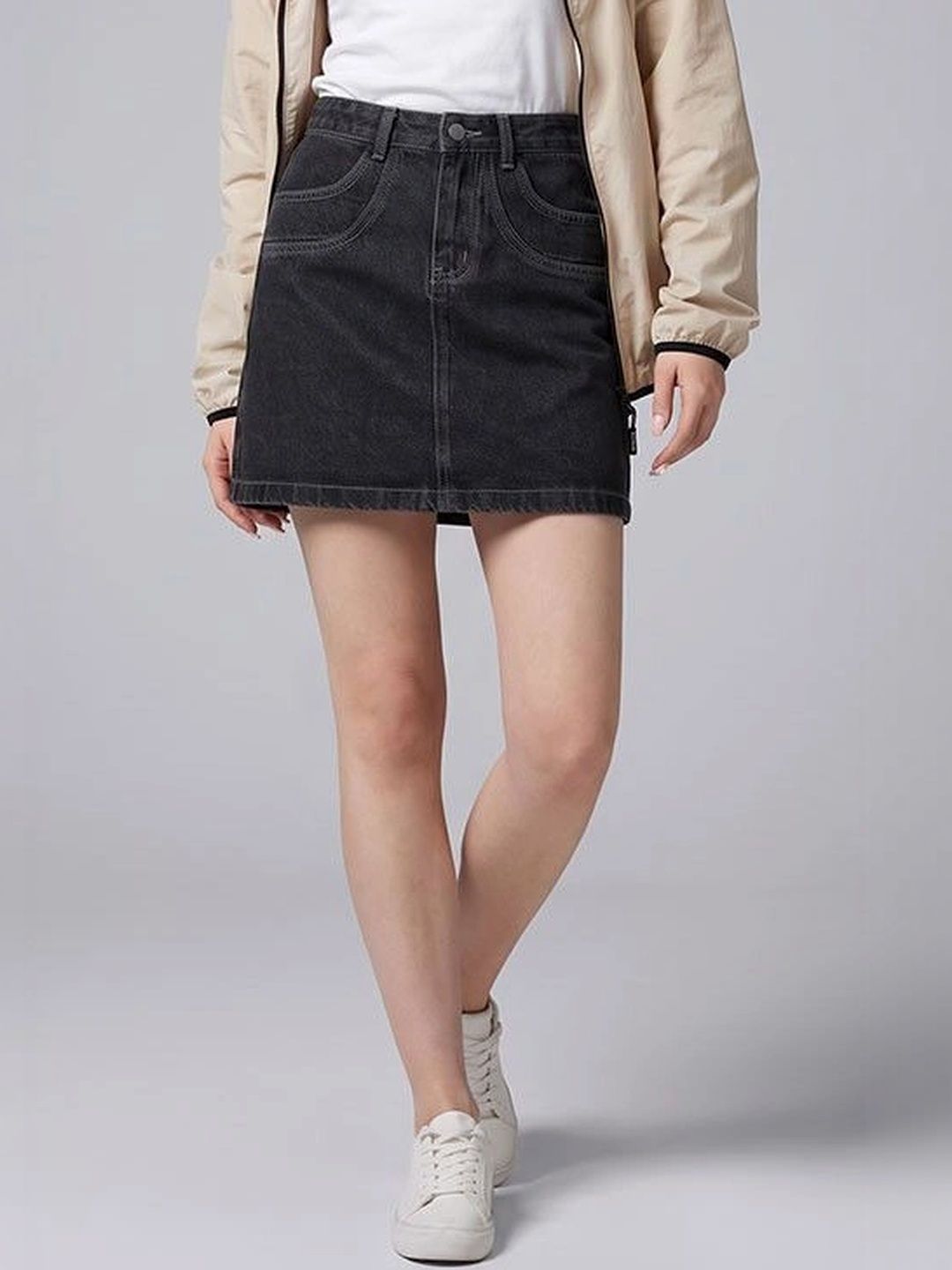 Suo Women Mini Straight Skirt-image-12