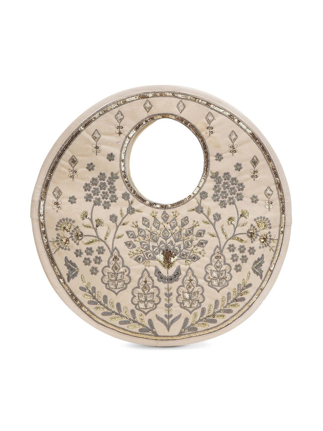 FUSIONARI Ethnic Motifs Embellished Suede Handheld Bag-picture-13