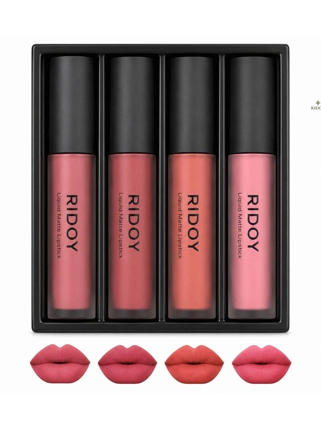 ridoy Set Of 4 Waterproof Liquid Matte Lipstick-3 ml Each - Pink Nude-Rose Nude-Peach Nude-picture-47