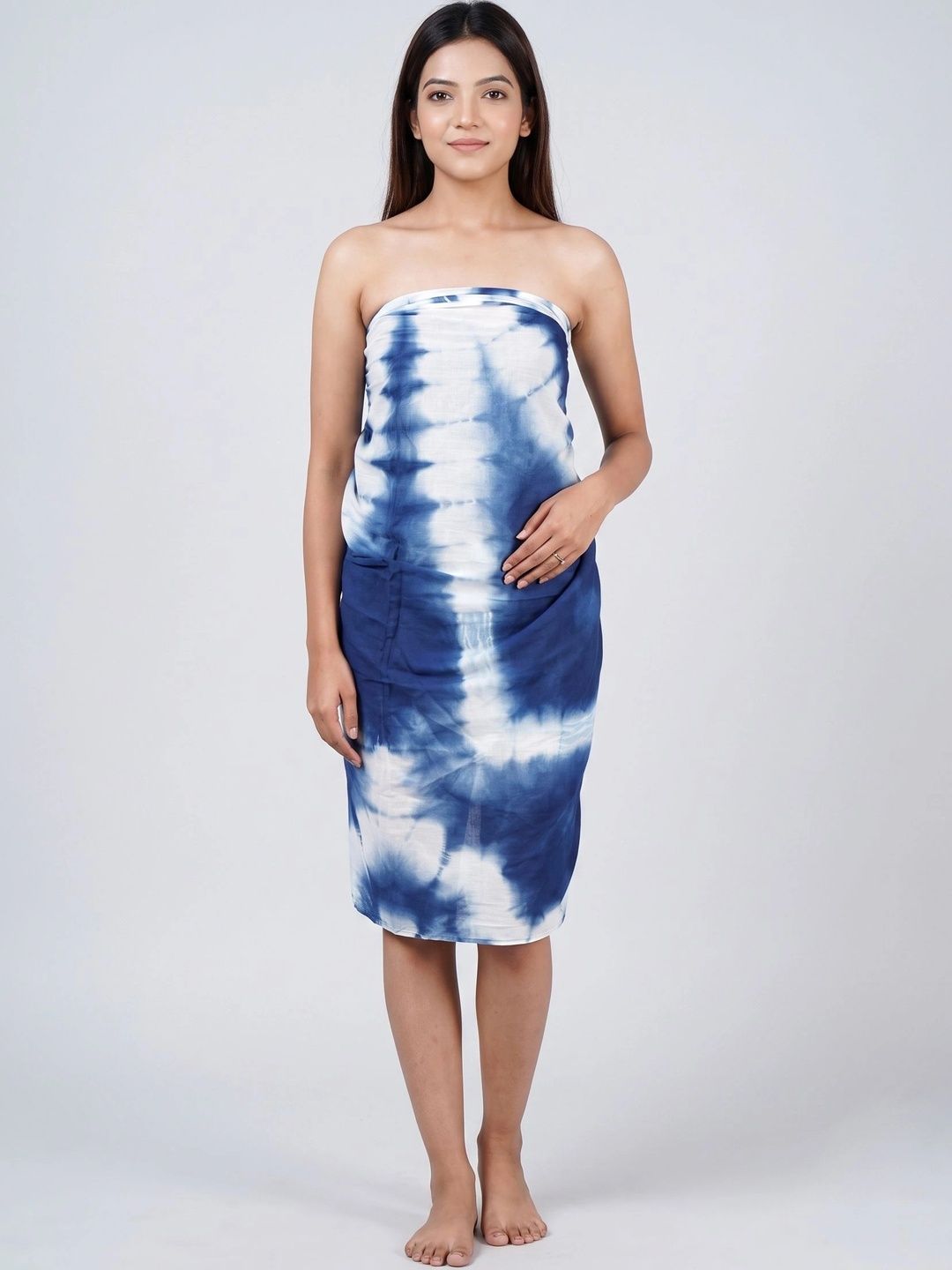 HANDICRAFT PALACE W Shibori Dyed Cotton Swimwear Cover Up Sarong-picture-29
